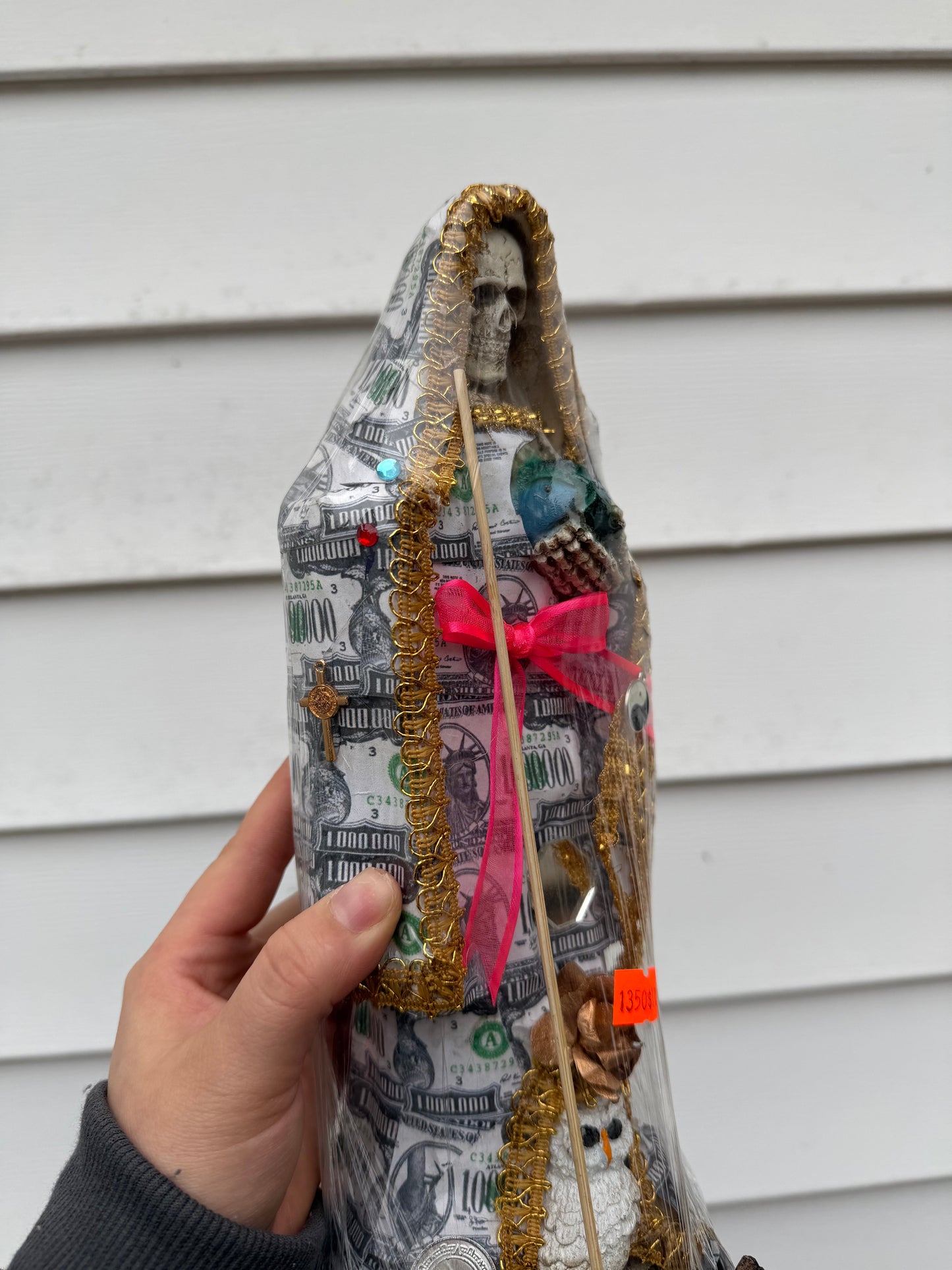Estatua Decorativa Santa Muerte Dinero 30 cm