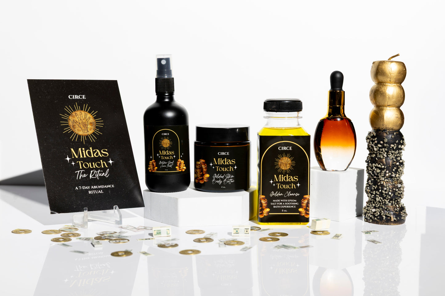Midas Touch Aura Mist – Espray de Prosperidad de Ámbar de Lujo, Azafrán y Pachulí