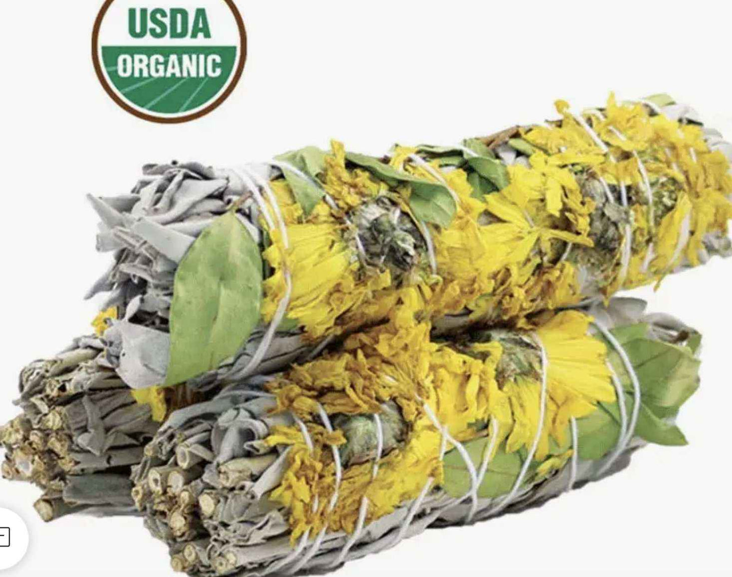 Varita de sahumerio Salvia Blanca (Girasol/Diente de León) (10,16 cm)