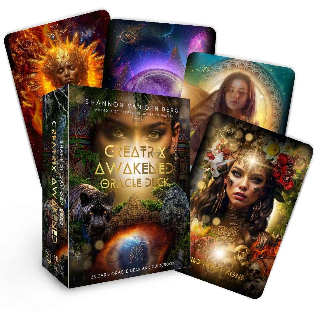 Mazo de oráculo Creatrix Awakened: 33 cartas y libro de 126 páginas)