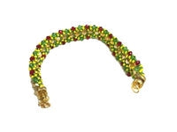 Pulsera con cuentas espaciadoras redondas facetadas de acrílico - Oshun Olodi (individual)