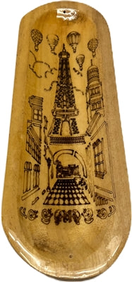 Incienso de madera artesanal con forma de barca, individual - Torre Eiffel