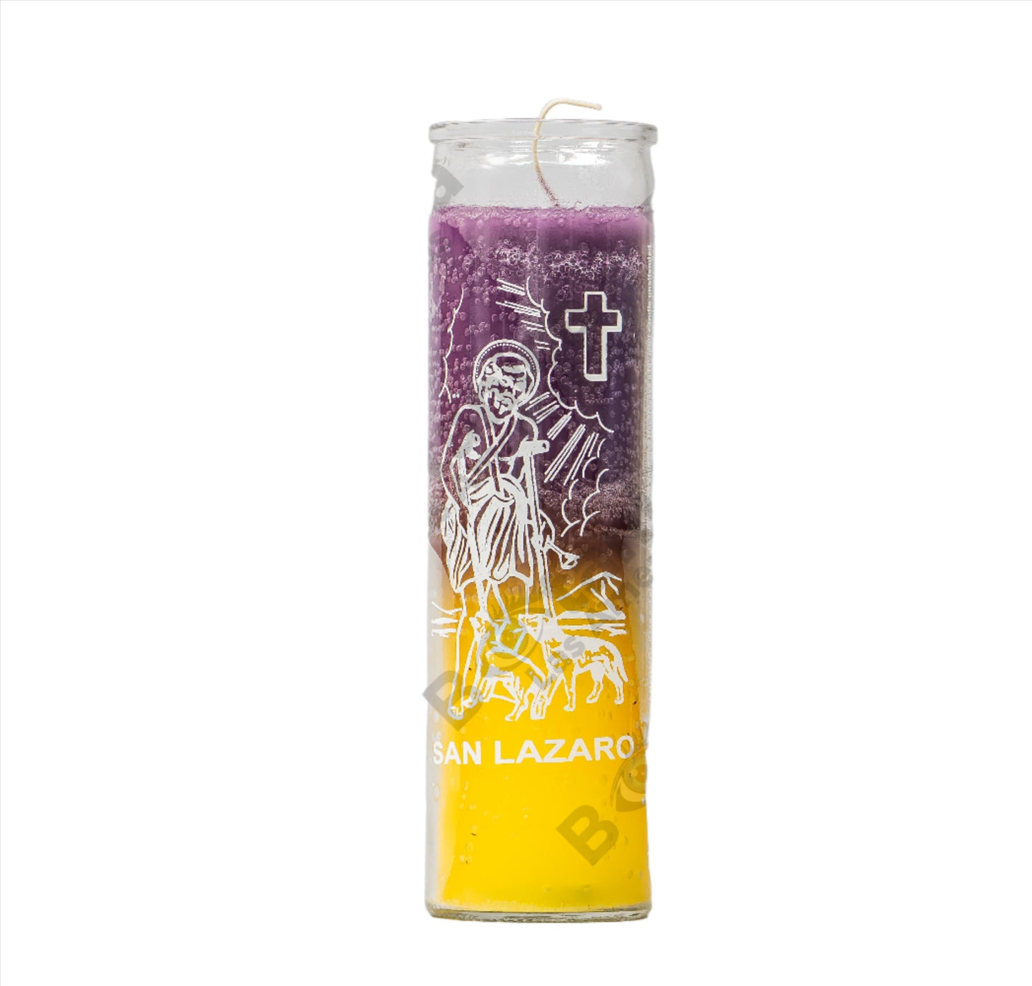 Vela para San Lázaro 2 Colores / Vela de 7 días de San Lázaro - Sanación y Babalú Ayé