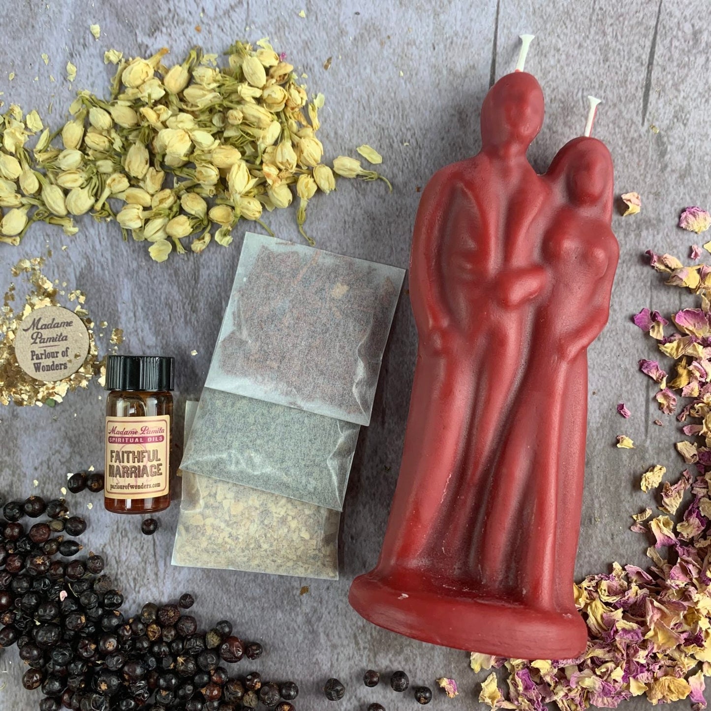 Kit de Hechizos de Vela para un Matrimonio Feliz - Compromiso y Unión