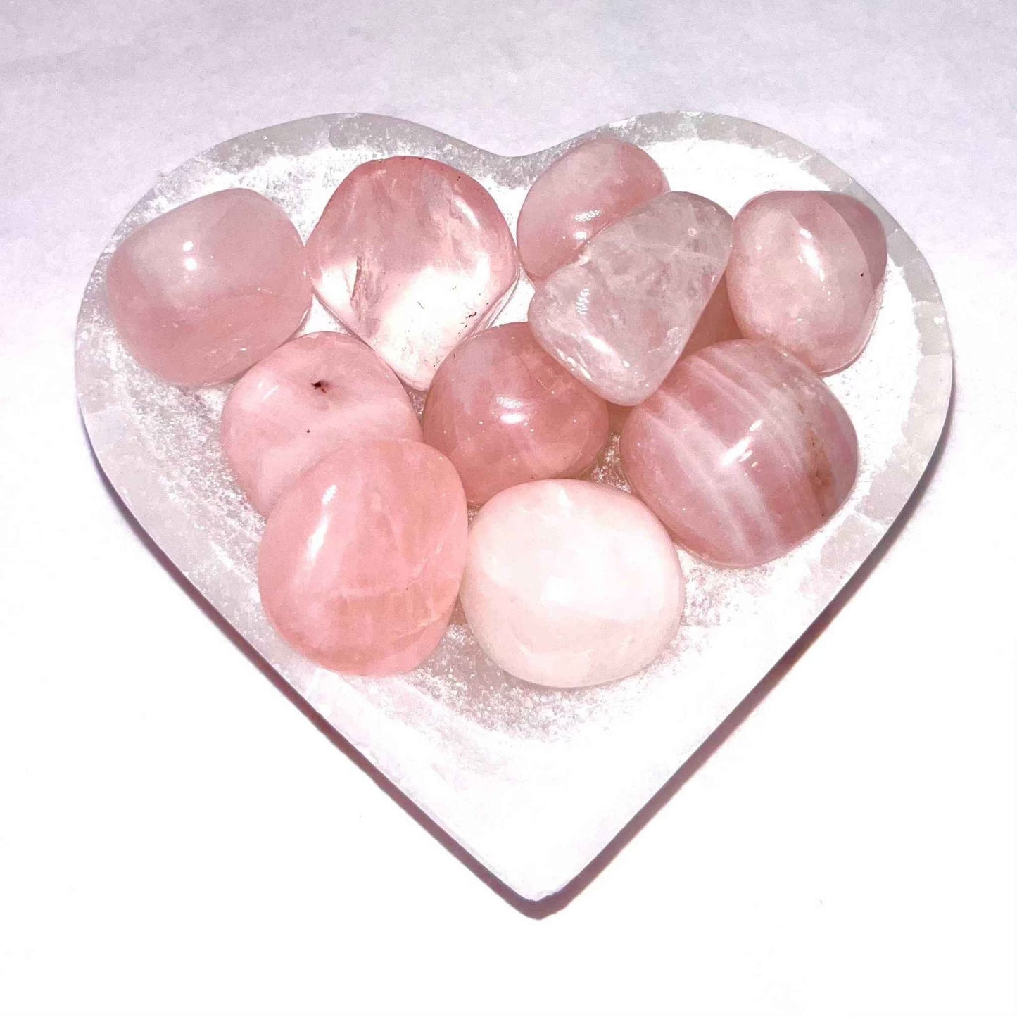 Piedra de bolsillo rodada de cuarzo rosa