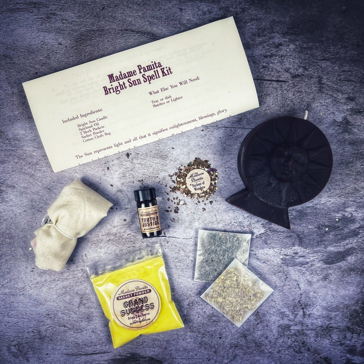 Kit de Hechizos con Velas Sol Brillante - Éxito, Fama y Energía Radiante