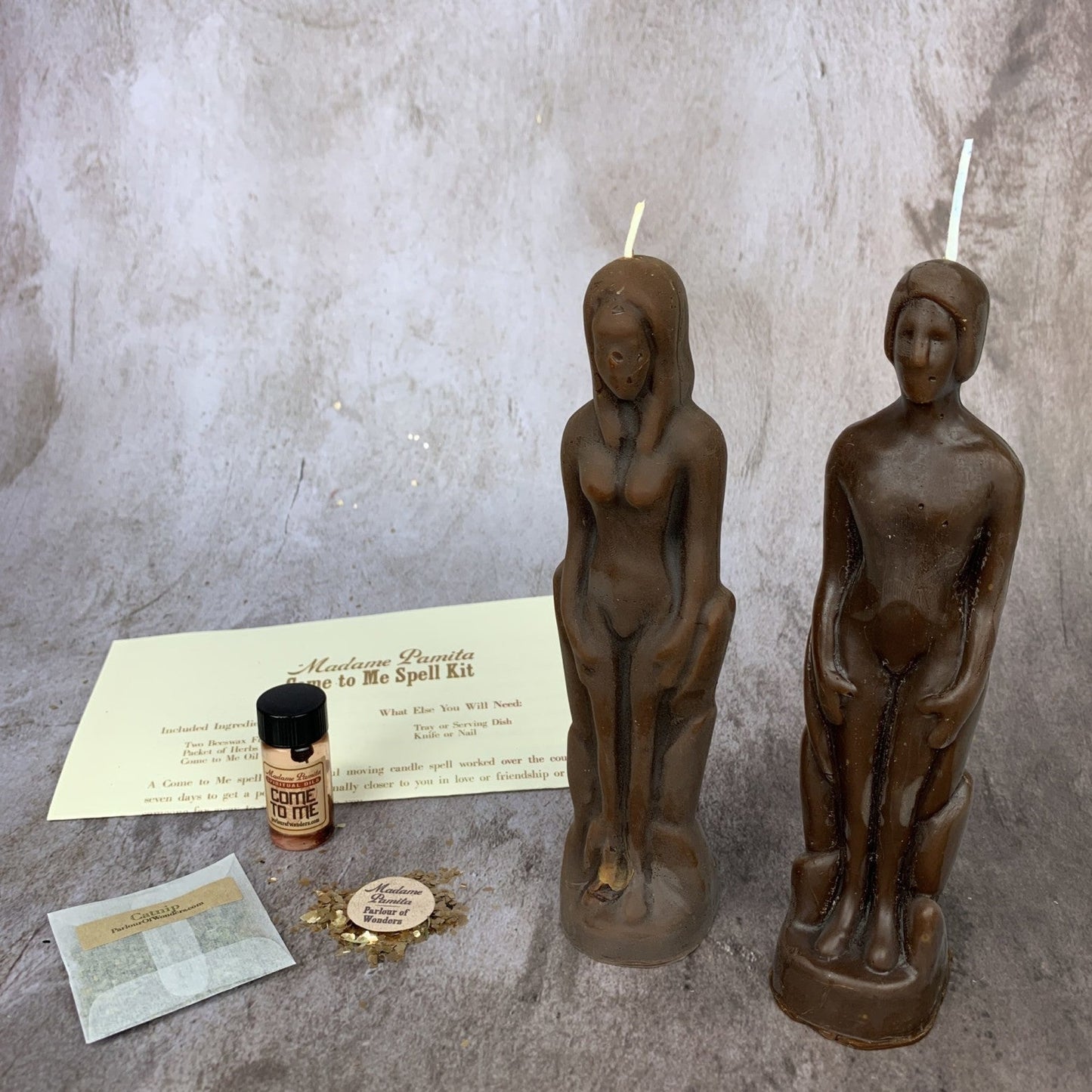 Kit de hechizos con vela "Ven a mí" Humano/Femenino - Atrae amor y pasión