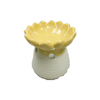 Quemador de aceite de cerámica para velas de té - Flor de loto - Color aleatorio