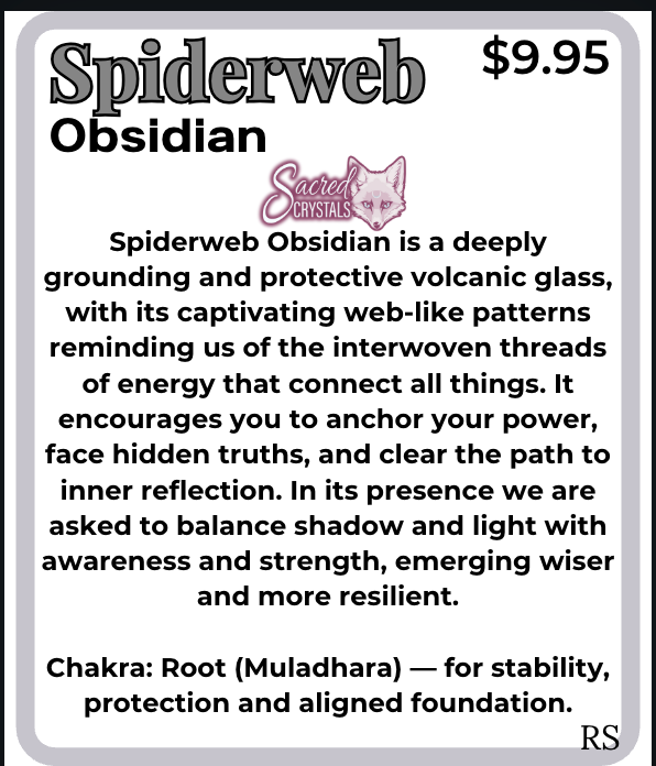 Obsidiana telaraña natural – Piedra en bruto de México