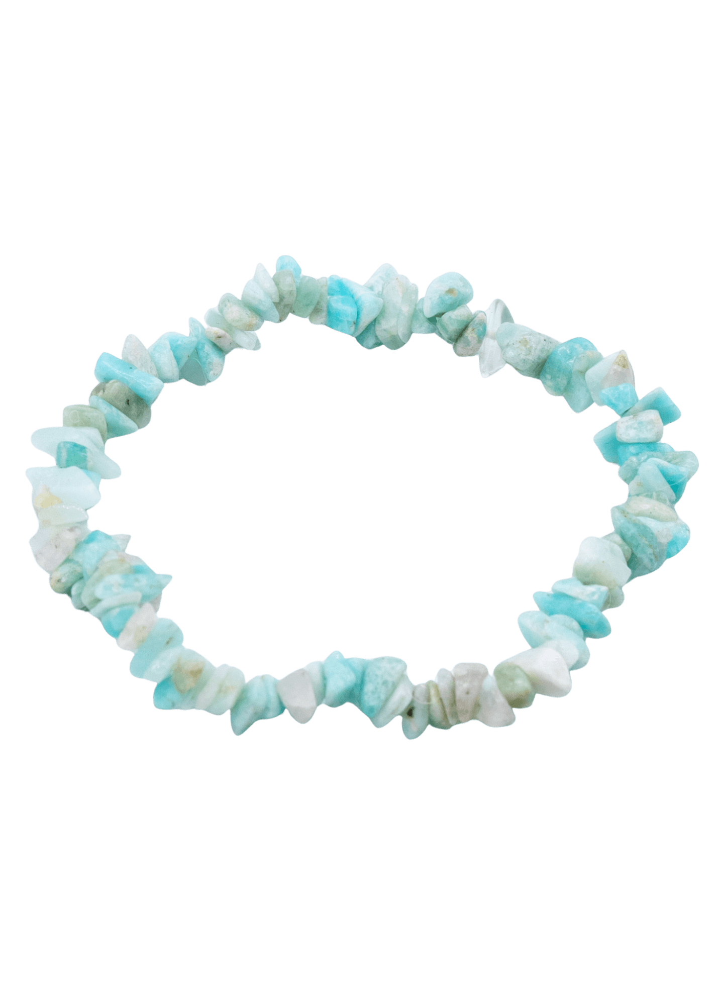 Pulsera elástica de chips de amazonita