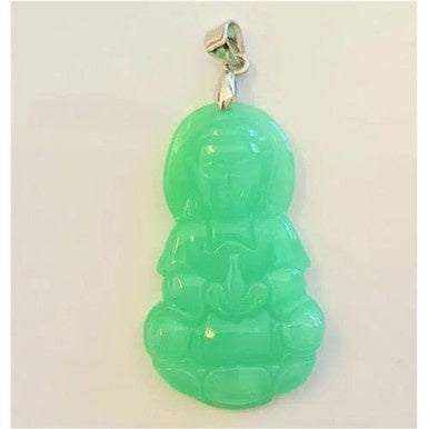 Collar de jade con colgante de Kuan Yin