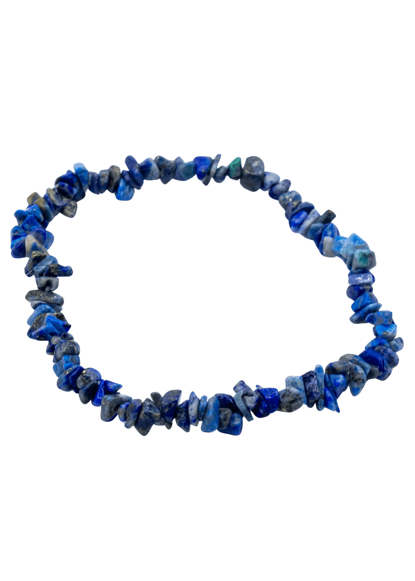 Pulsera elástica de chips de lapislázuli