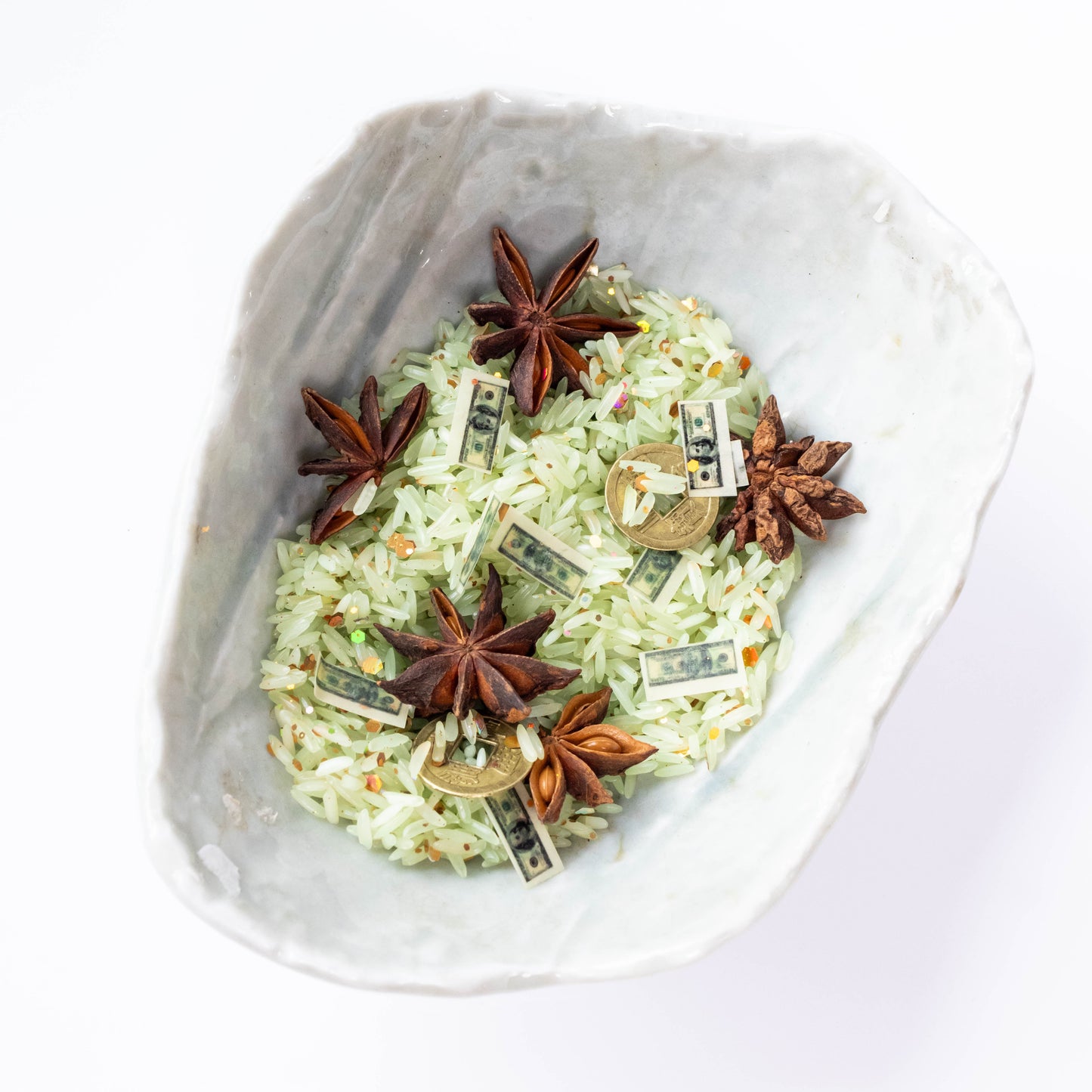 Arroz de la prosperidad – Hierba de 4 oz para altar de dinero y bolsa Mojo