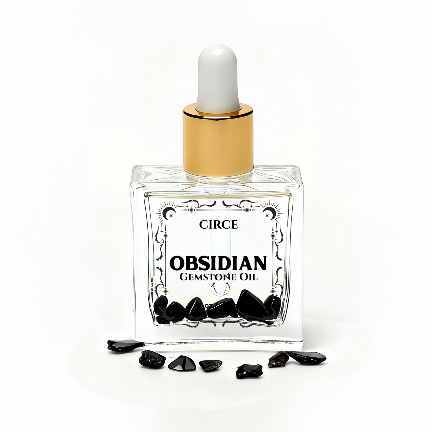 Trío de Aceites Corporales de Cristal – Set de Descubrimiento Cuarzo Rosa, Citrino y Obsidiana