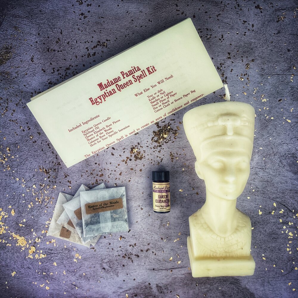 Kit de Hechizos de Vela Reina Egipcia - Magia de Poder, Belleza y Magnetismo