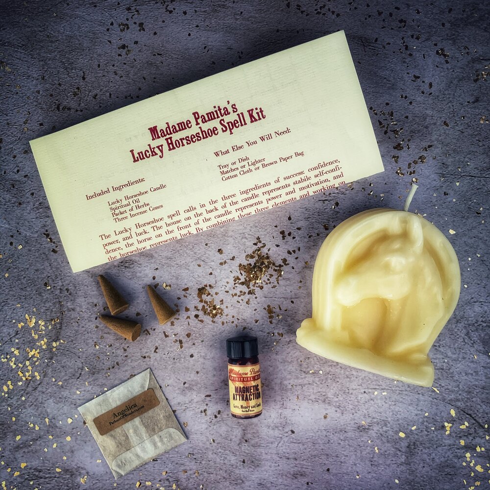 Kit de Velas de Herradura de la Suerte - Magia de Suerte y Poder