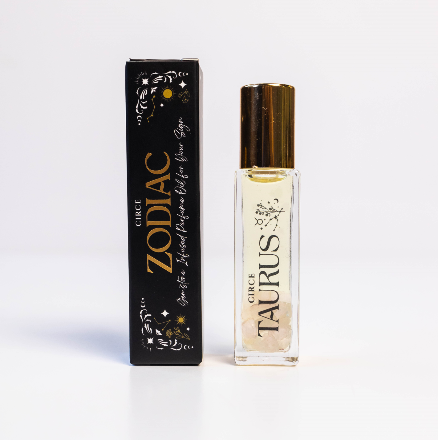 Juego de aceites perfumados del Zodíaco – 12 aromas del Zodíaco con gemas infundidas