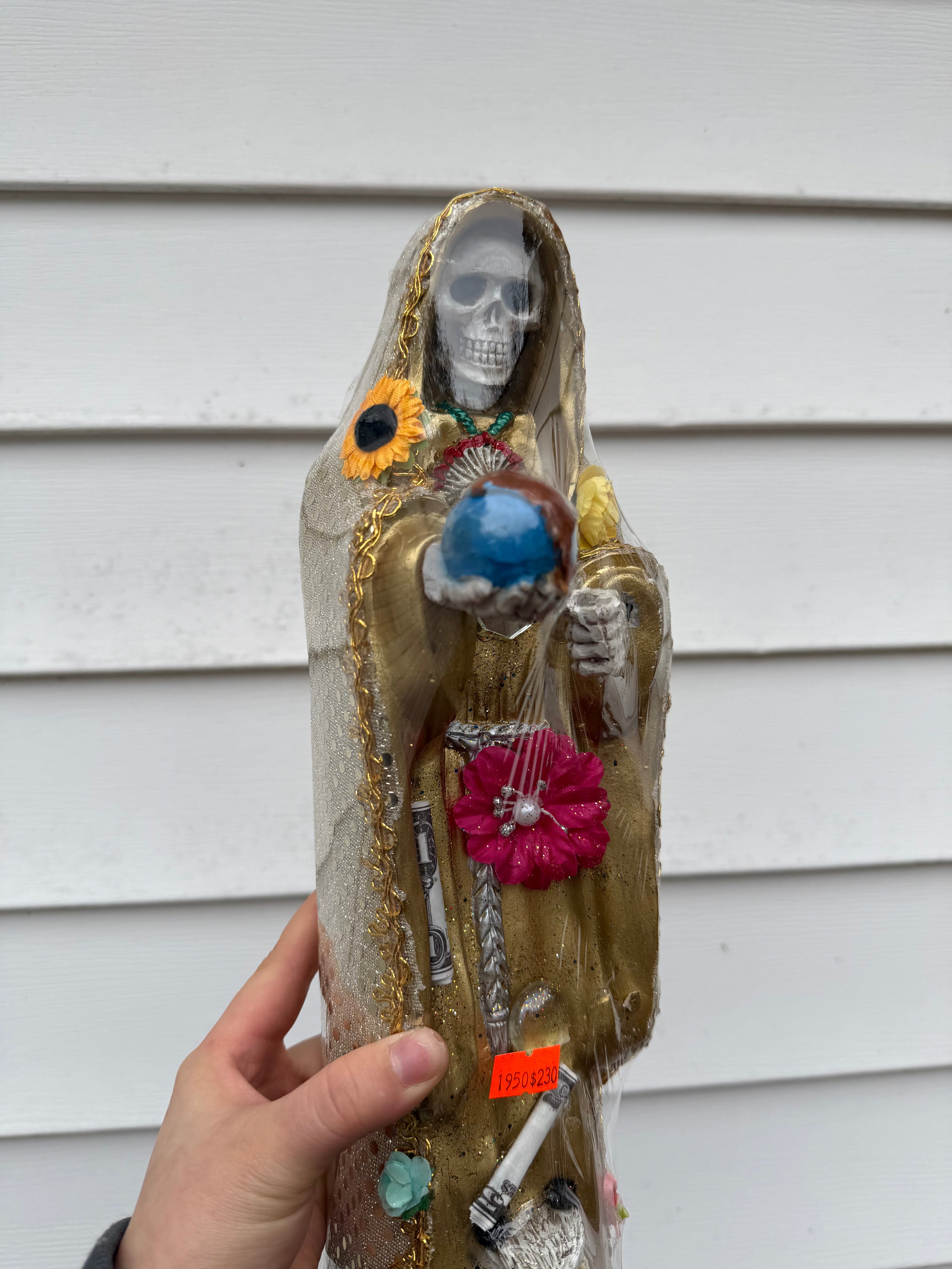Santa Muerte Estatua Decorativa de 16 pulgadas