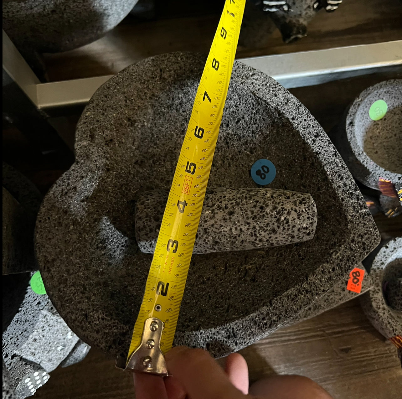 Molcajete Corazón Original 100% Volcánico
