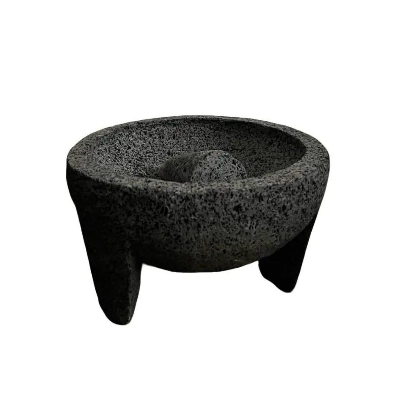 Molcajete Original 100% Piedra Volcánica de Lava Mortero y Mano - Utensilio de Cocina Versátil para Moler y Triturar Ingredientes - Utensilios