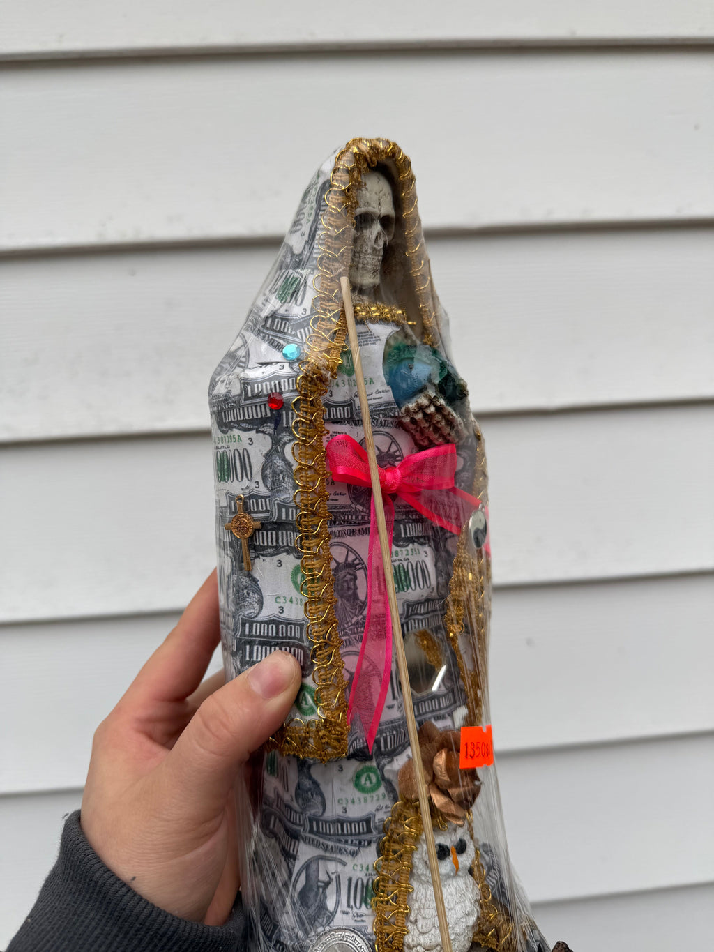 Estatua Decorativa Santa Muerte Dinero 30 cm