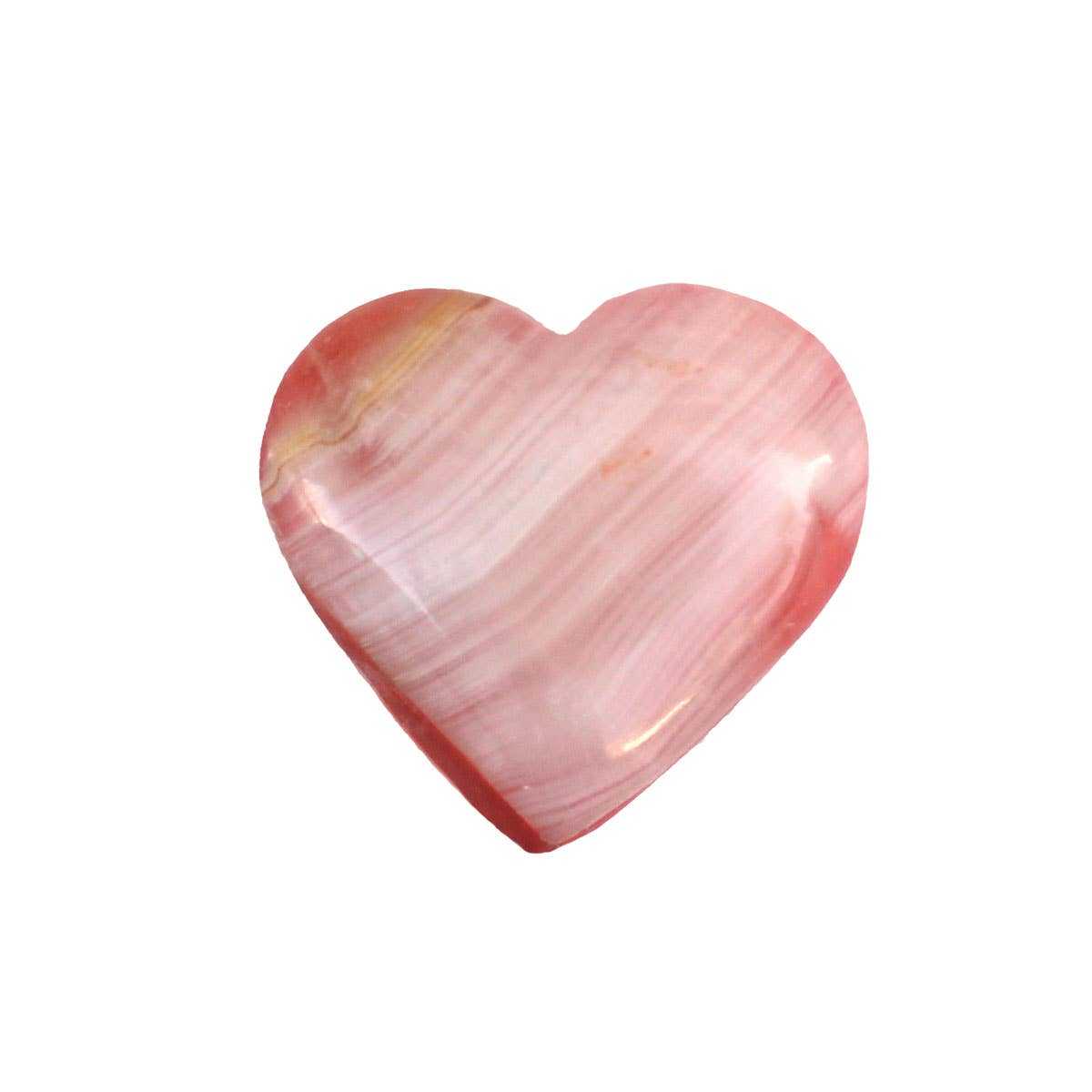 Corazón de ónix rosa – Piedra pulida de 3,8 cm para el amor, la curación y la decoración
