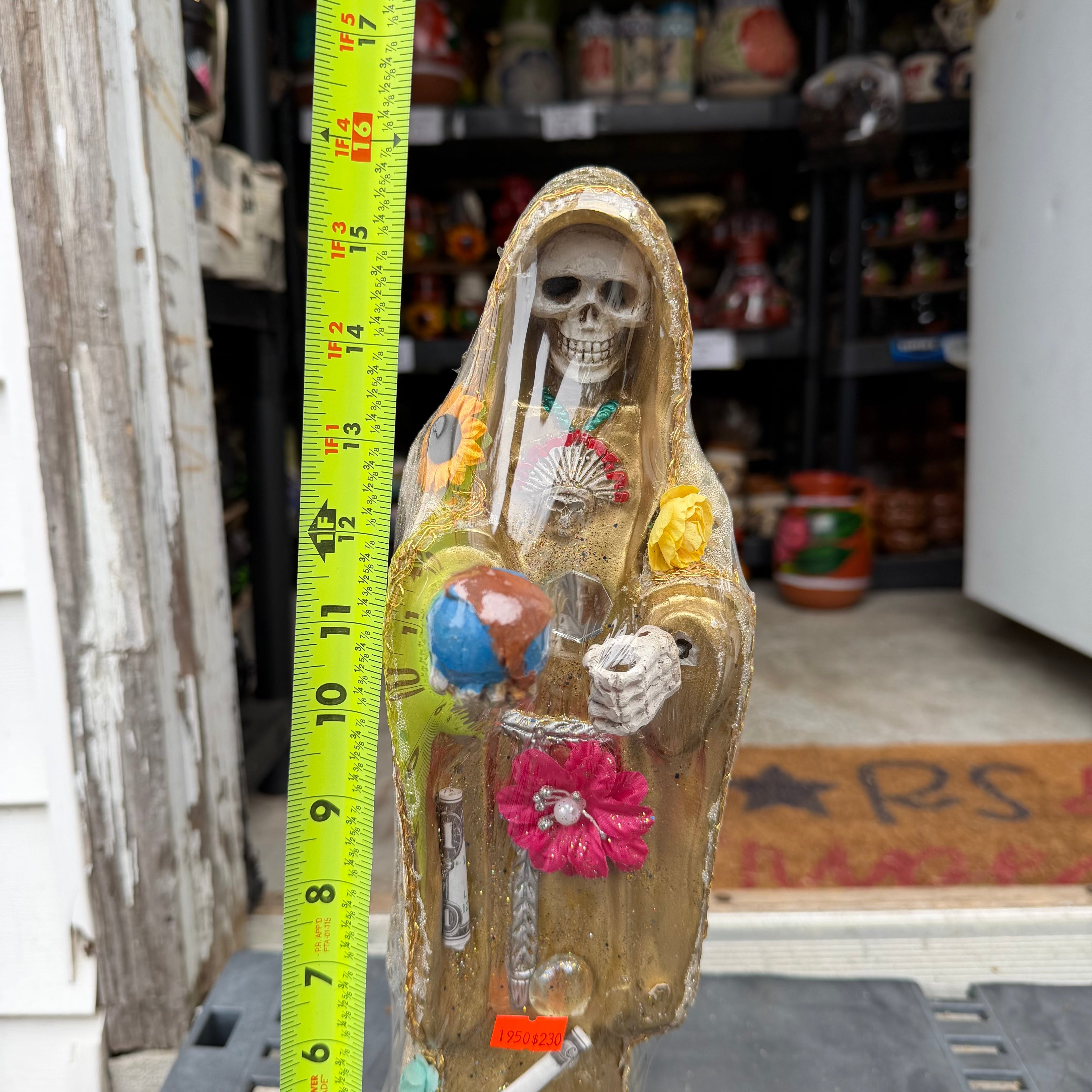 Santa Muerte Estatua Decorativa de 16 pulgadas