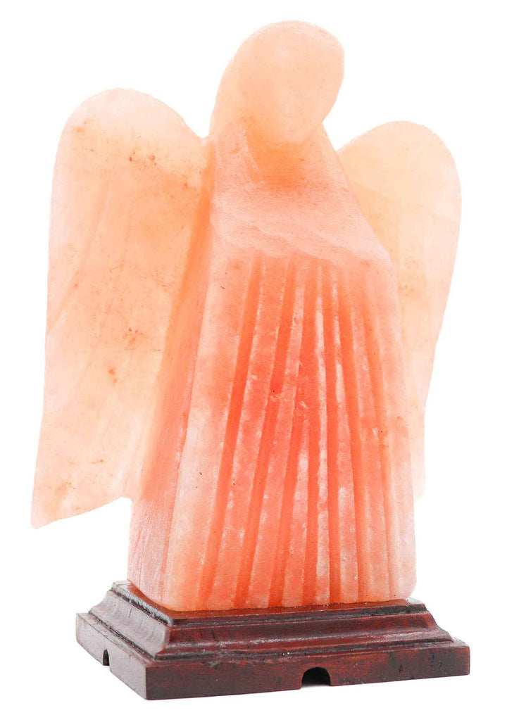 Lámpara de sal del Himalaya con forma de ÁNGEL (7-8 lb)