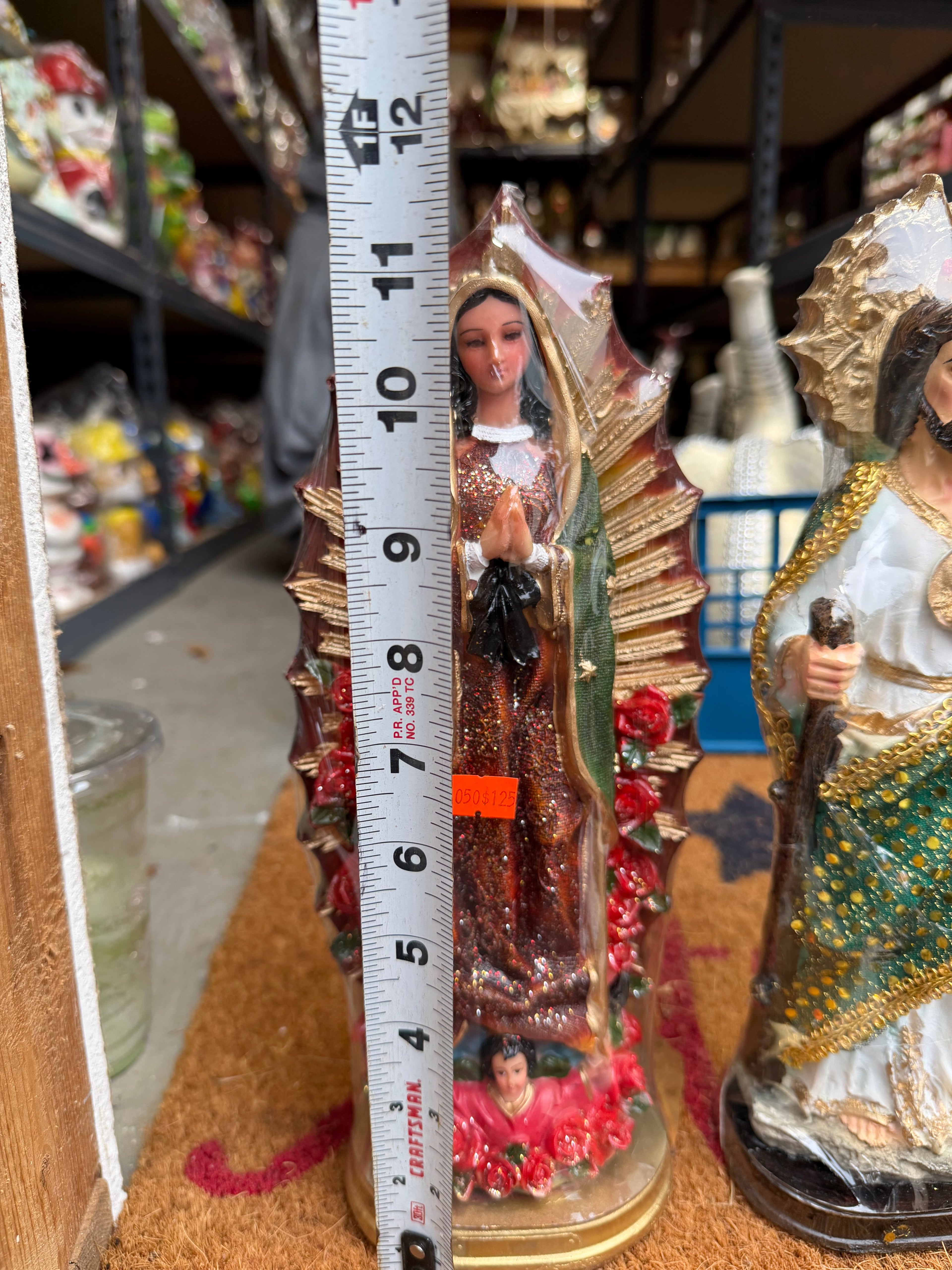 Virgen de Guadalupe Estatua Decorativa de 28 cm