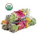 Sahumerio de salvia blanca floral "Alegría" (10 cm)