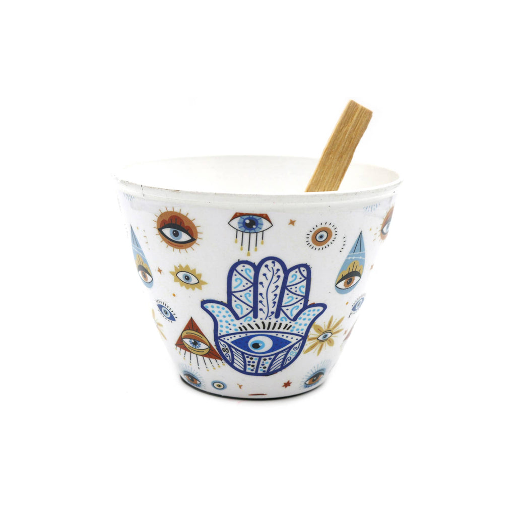 Metal Smudging Bowl - Hamsa Hand (4 in.)