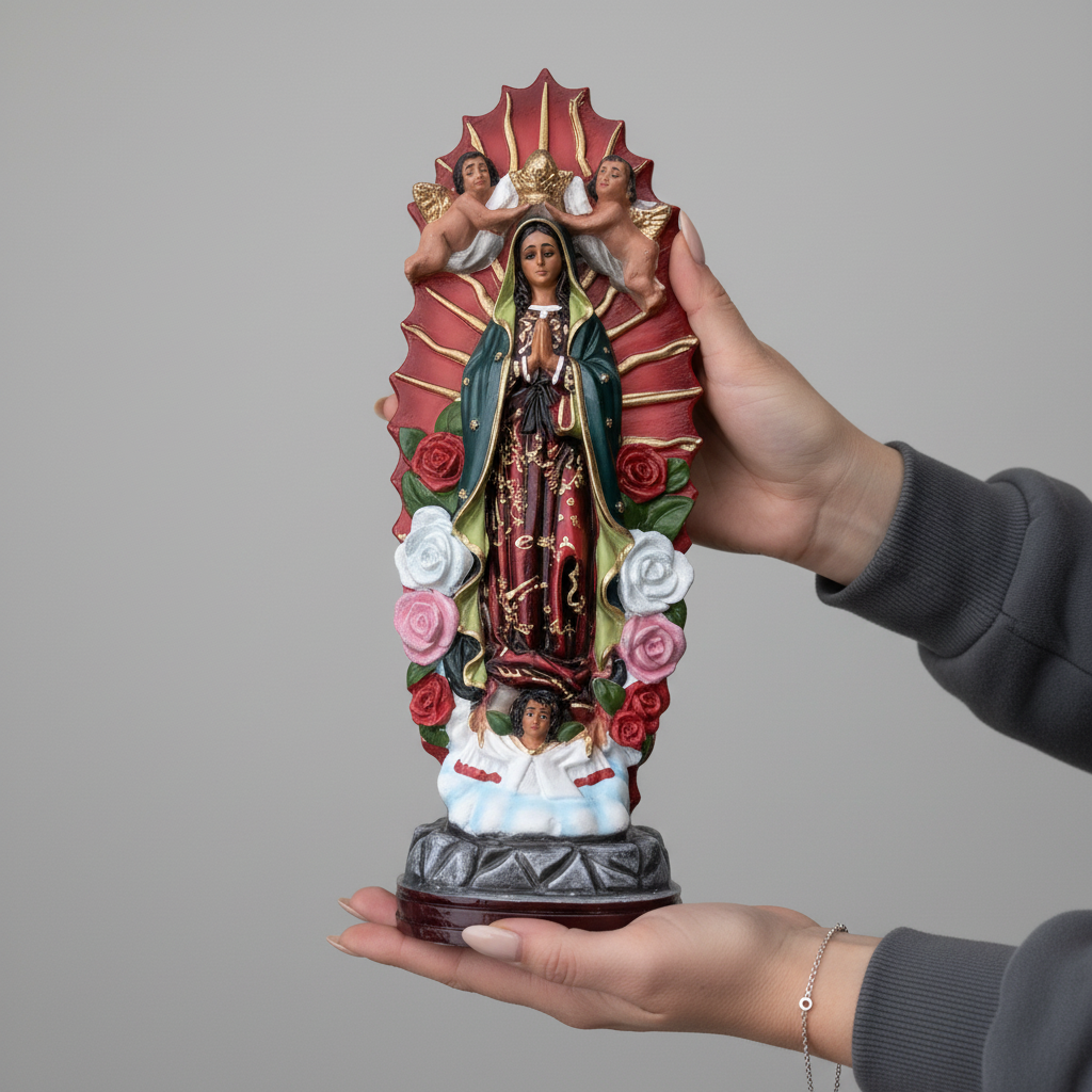 Estatua decorativa Virgen de Guadalupe de 30 cm