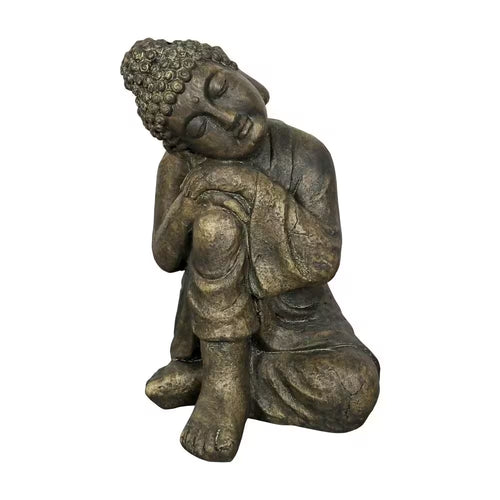 16.1 In. Outdoor Buddha Garden Statues- Large Indoor/Outdoor Meditating Buddha Statuary Decor for Outdoors, Garden Patio