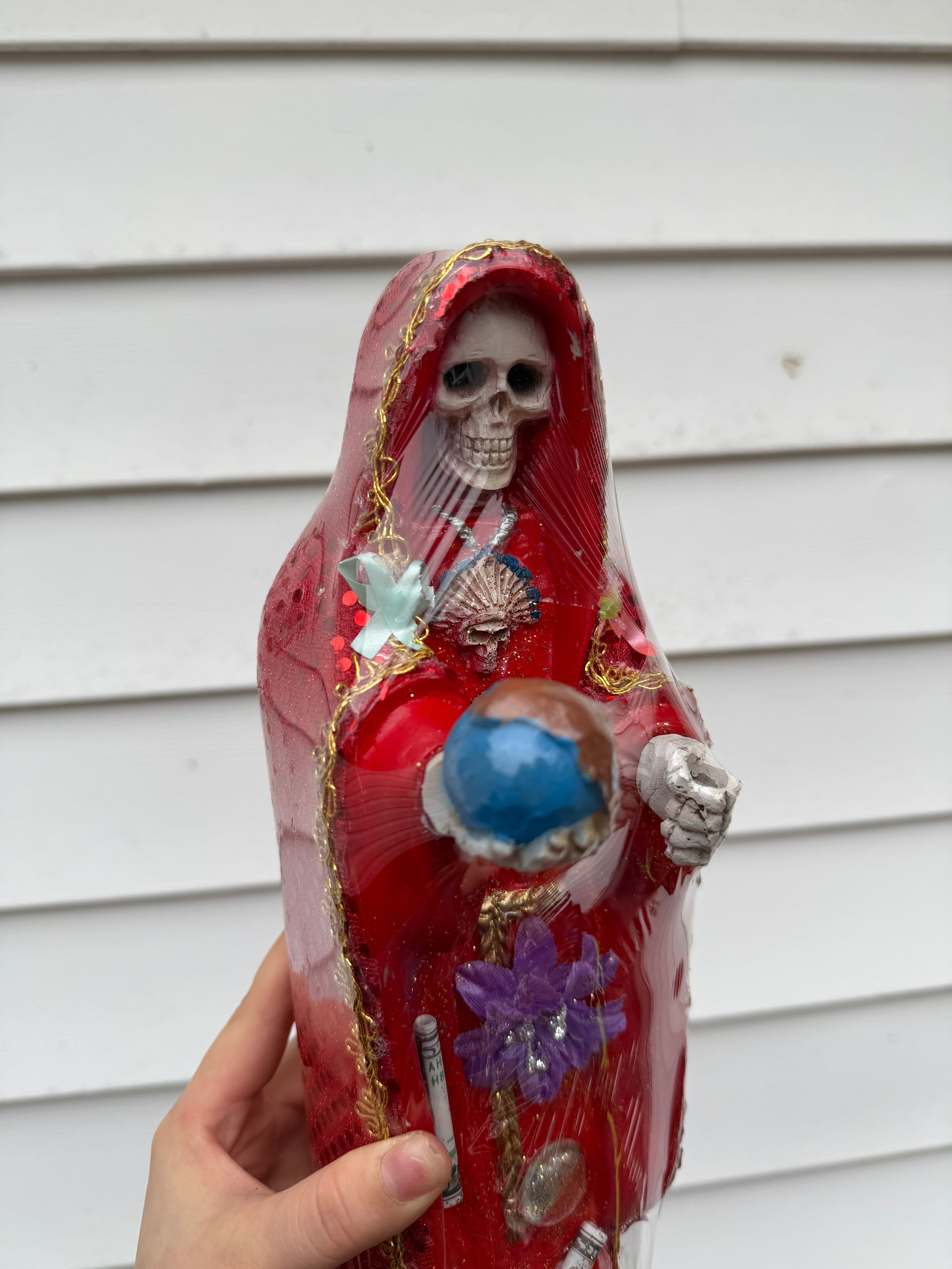 Santa Muerte Estatua Decorativa de 16 pulgadas