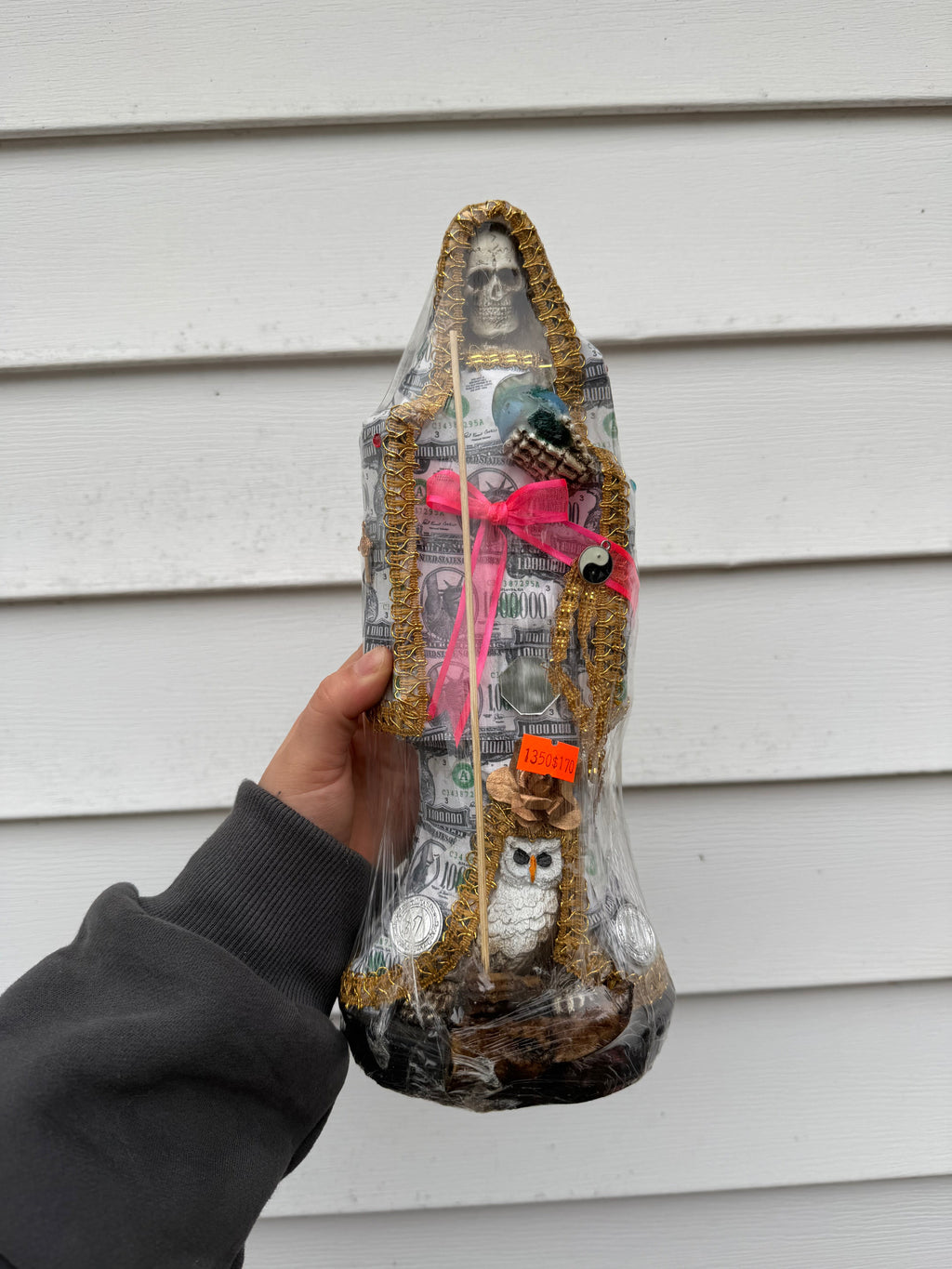 Estatua Decorativa Santa Muerte Dinero 30 cm