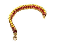 Pulsera de Abalorios Espaciadores Redondos Acrílicos con Facetas - Oshun Ibu Ana (Individual)