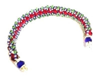Pulsera con cuentas espaciadoras redondas facetadas de acrílico - Yemaya Mayalebo (unidad)