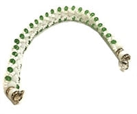 Pulsera con cuentas espaciadoras de bolas redondas facetadas de acrílico - Obatala Alaguema (Individual)