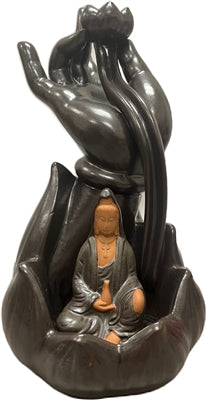 Quemador de cerámica de conos de reflujo de 8" Kwan Ying y mano - Modelo 767726