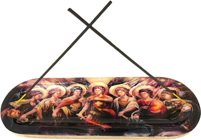 Soporte de Incienso de Madera Hecho a Mano en Forma de Barco, Individual - 7 Arcángeles (#1)