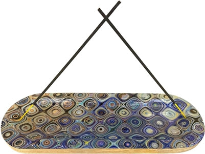 Portainciensos de madera hecho a mano, con forma de barco, individual - Mosaico