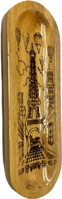 Incienso de madera artesanal con forma de barca, individual - Torre Eiffel