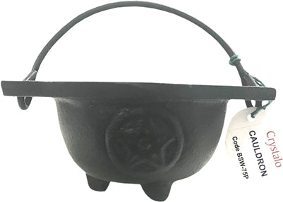 Crystalo Pentacle Cast Iron Cauldron - BSW-75P