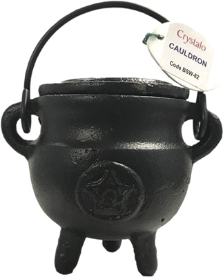 Caldero de Hierro Negro Crystalo con Tapa Pentagrama - BSW-82