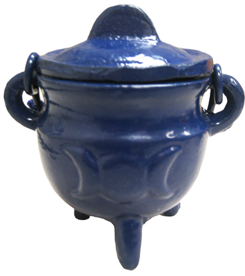 Caldero de hierro negro Crystalo con tapa de triple luna - BSW-84