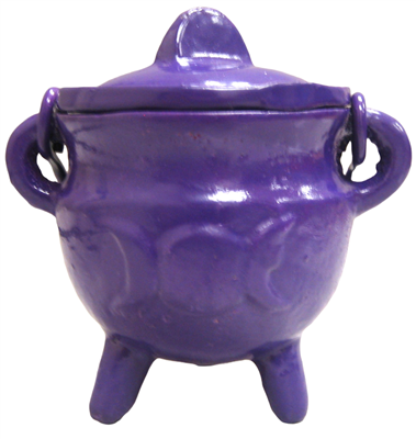 Caldero de hierro negro Crystalo con tapa de triple luna - BSW-84