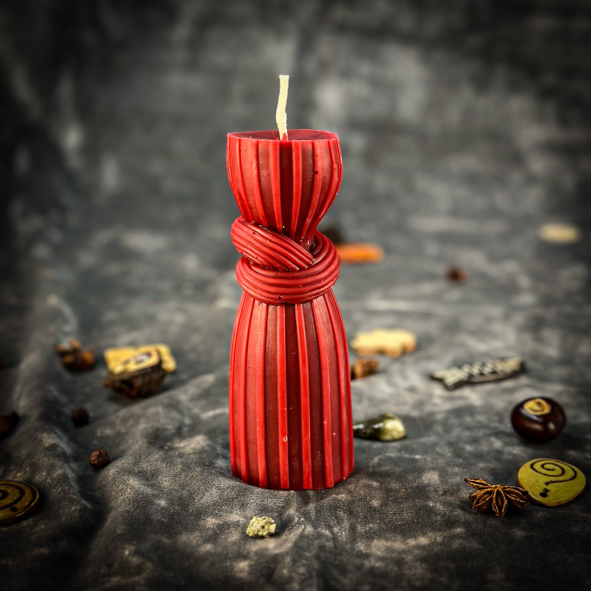 Beeswax Binding Knot Spell Candle - Strengthen Bonds & Control Harm