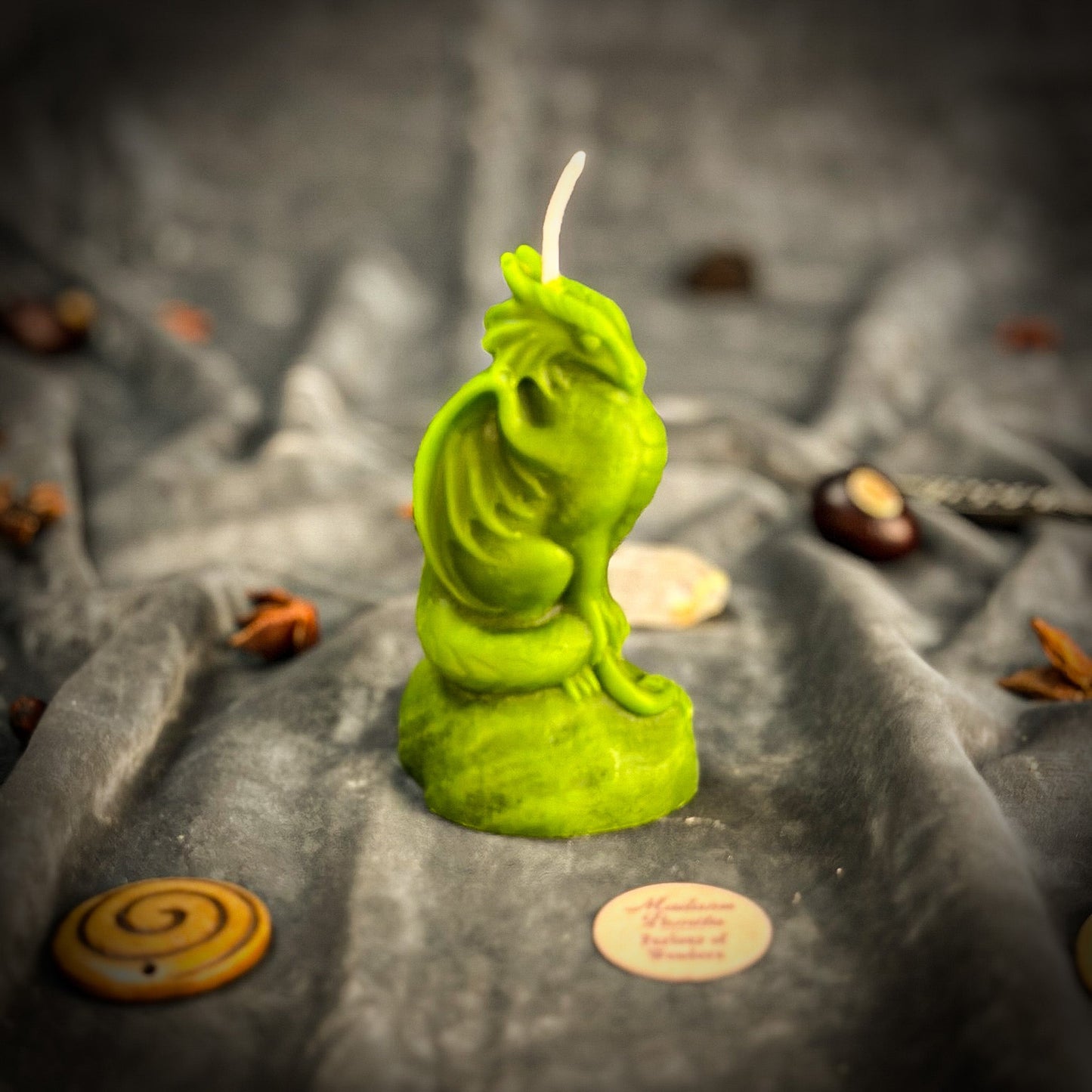 Vela de Cera de Abeja de Protección del Dragón - Magia Guardiana, Poder y Defensa