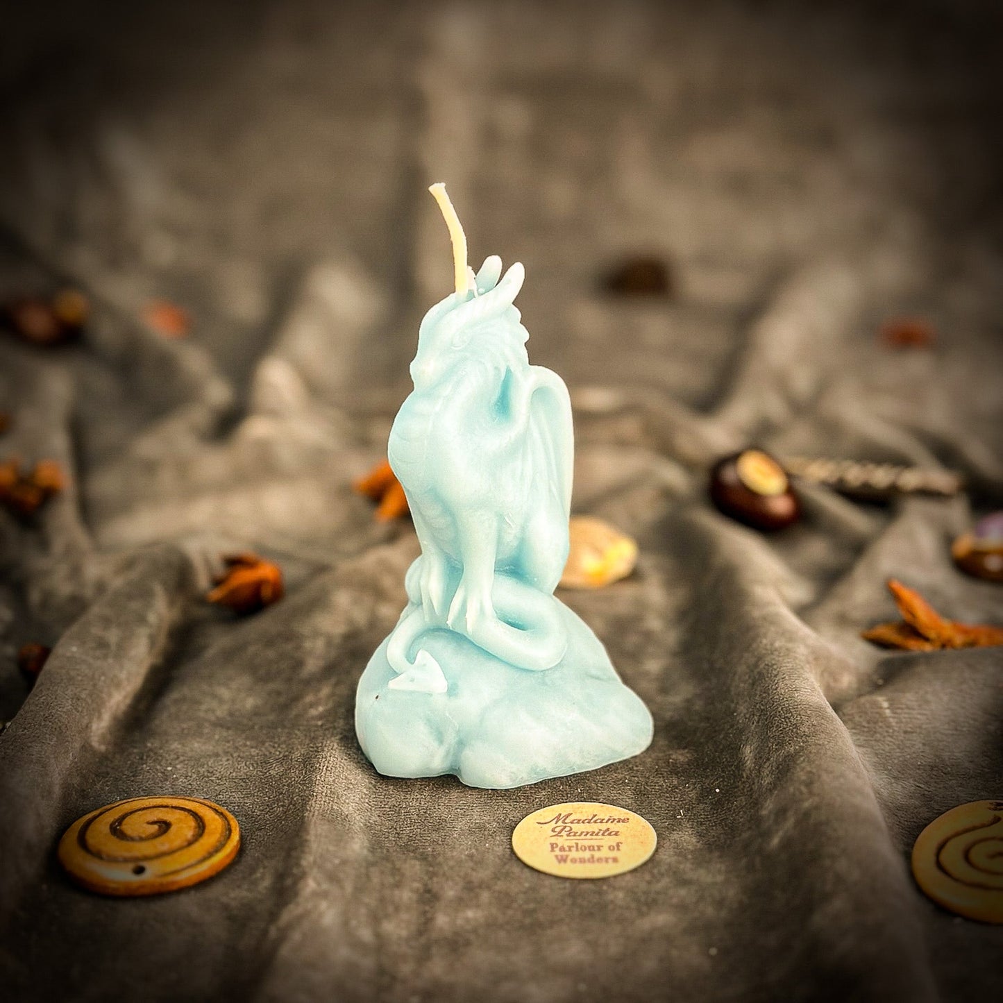 Vela de Cera de Abeja de Protección del Dragón - Magia Guardiana, Poder y Defensa