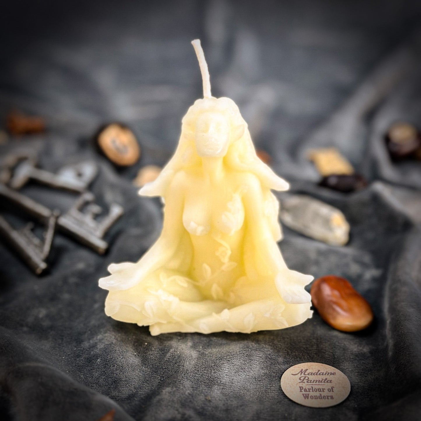 Vela de cera de abeja "Hada del bosque" - Espíritus de la naturaleza, Paz y Encantamiento